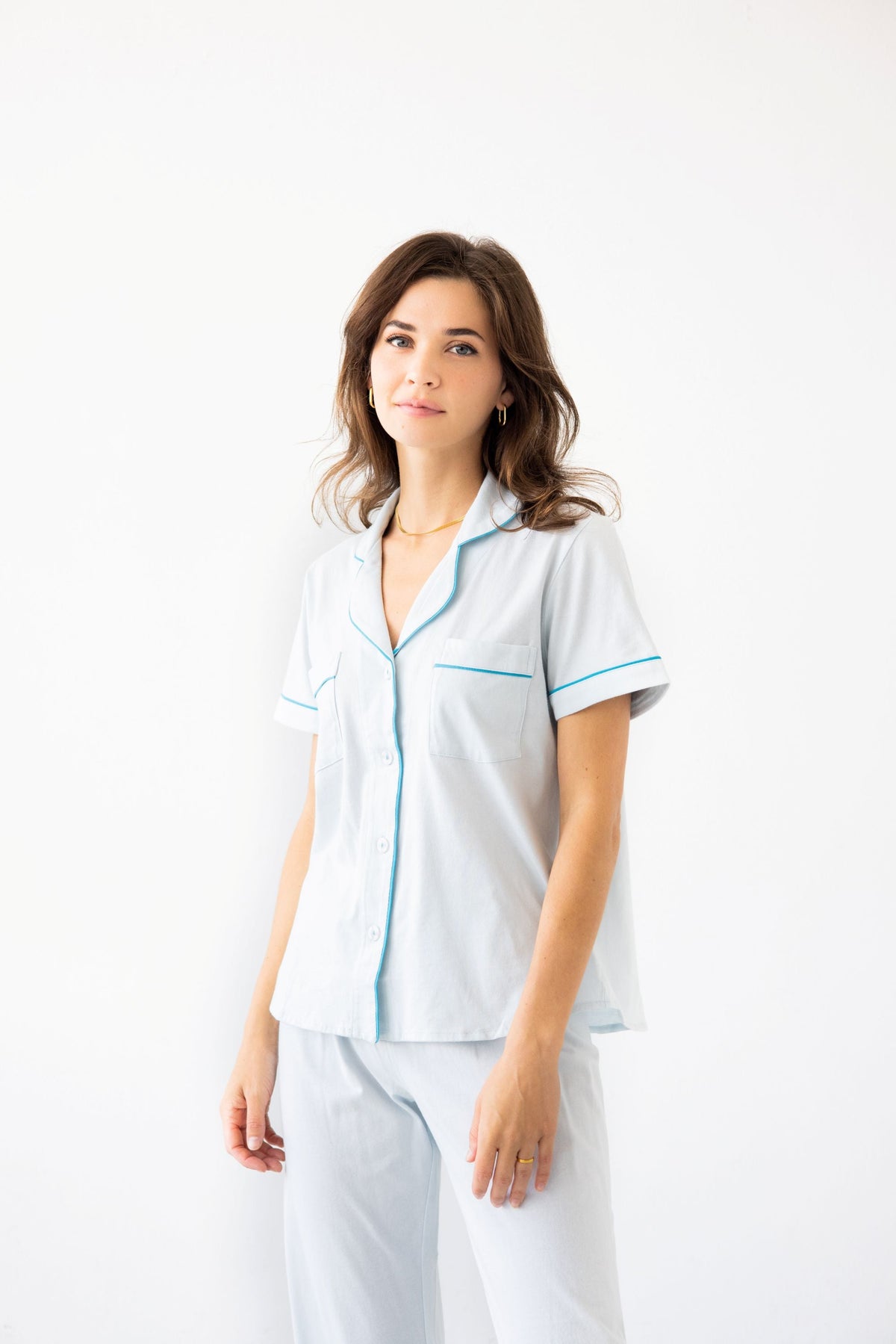Classic Luxury Capri Pajamas in  Brushed Pima Cotton
